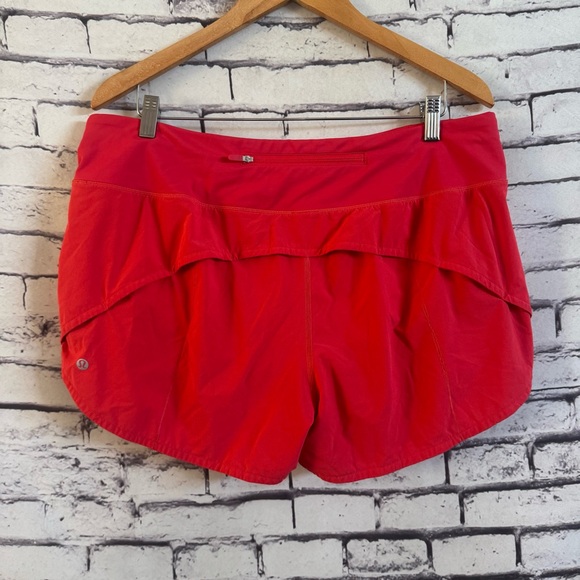 lululemon athletica Pants - Lululemon Speed Up Short Long *4" in Red Orange Size 14
